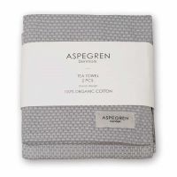 Aspegren Tea Towel Waffle - 2er Set - 50x70cm - light gray
