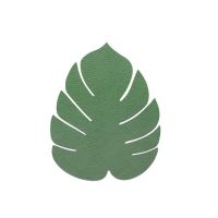 LindDNA Monstera Leaf Table Mat S HIPPO forest green