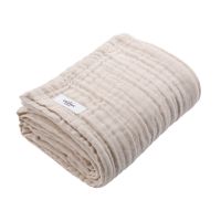 TOC FINE Bath Towel 100x150cm Stone 3-lagige Bio-BW Gaze