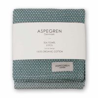 Aspegren Tea Towel Waffle - 2er Set - 50x70cm - agate green