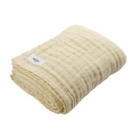 TOC FINE Bath Towel 100x150cm PaleYello 3-lagige Bio-BW Gaze