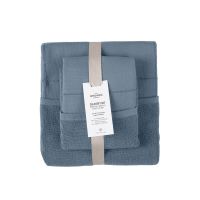 TOC CALM Gift Set: 1 Badetuch + 1 Handtuch grey blue