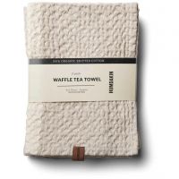 HUMDAKIN 2 Waffle tea towel lightstone+Shell Bio BW 45x70