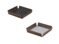 LindDNA Tray square MINI 22x22x4,8 CLOUD black/ALU bronze