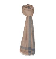 Silkeborg Schal Rustic Border 60x200 Rose Sand Baby-Alpaka